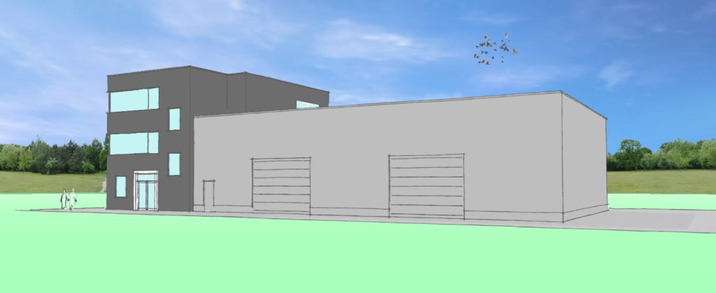 nieuwbouw bedrijfspand LC gevelrenovatie te Oud Gastel