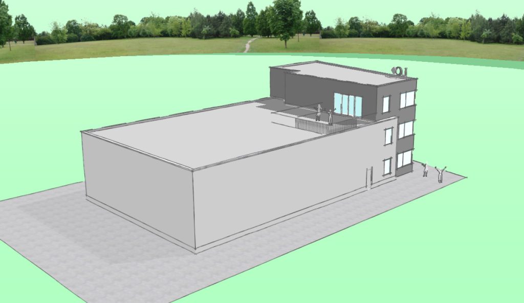 nieuwbouw bedrijfspand LC gevelrenovatie te Oud Gastel